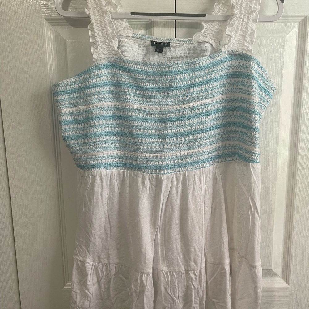 Torrid Square Neck Smocked Babydoll Tank